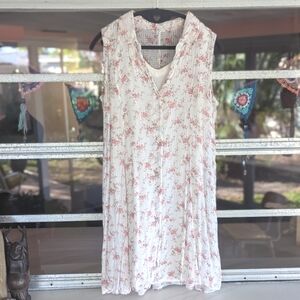 Feminine Dainty Dress Vintage 90s Her Style Dress Sleeveless Ditsy Floral